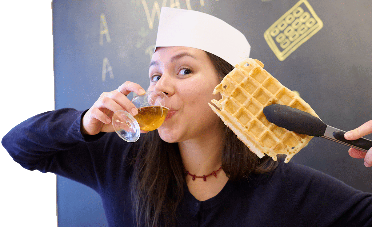 join the waffle and beer workshop
